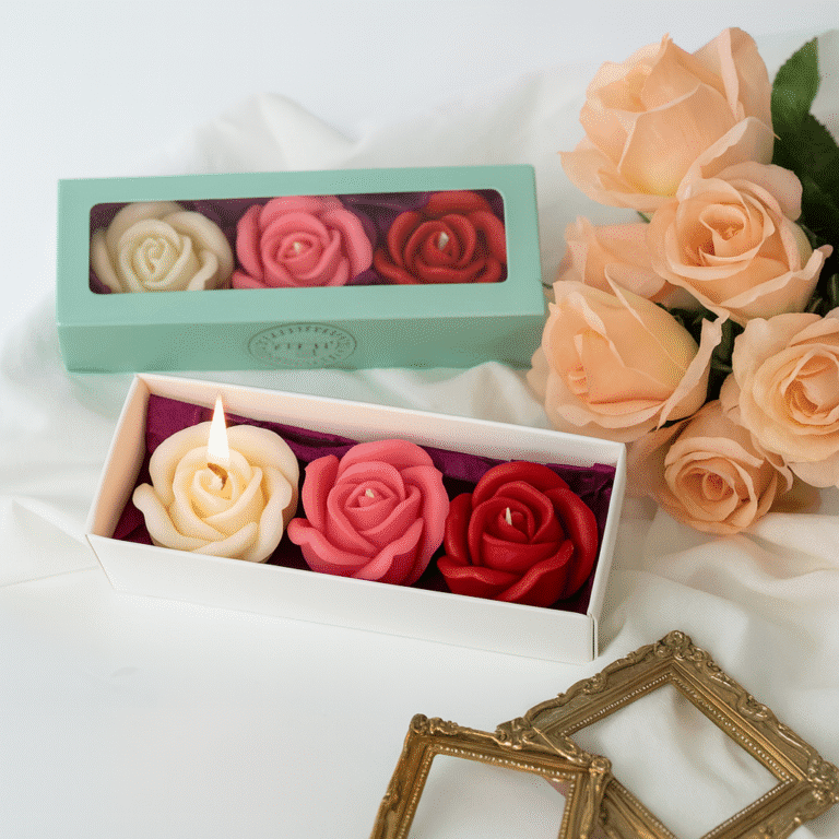 Blooming Rose Candles