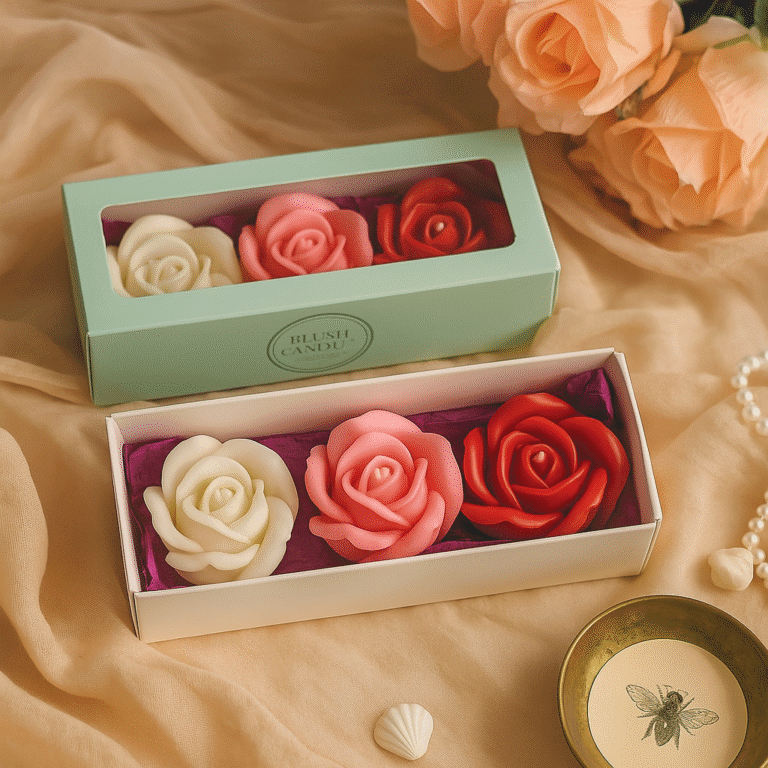 Blooming Rose Candles