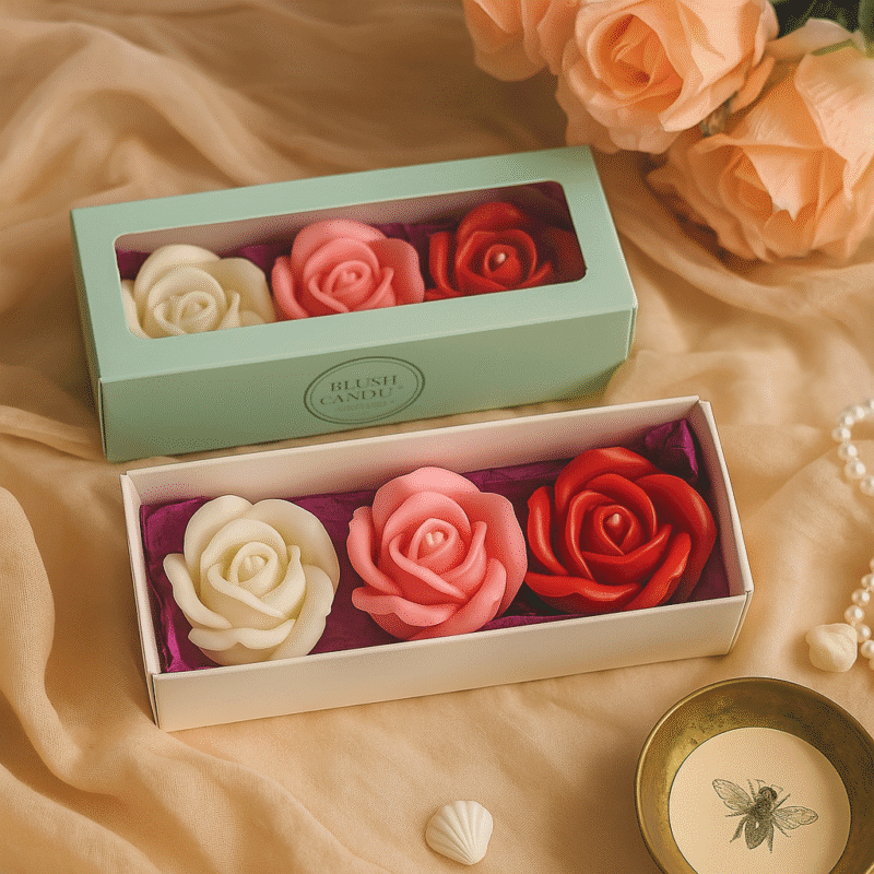 Blooming Rose Candles